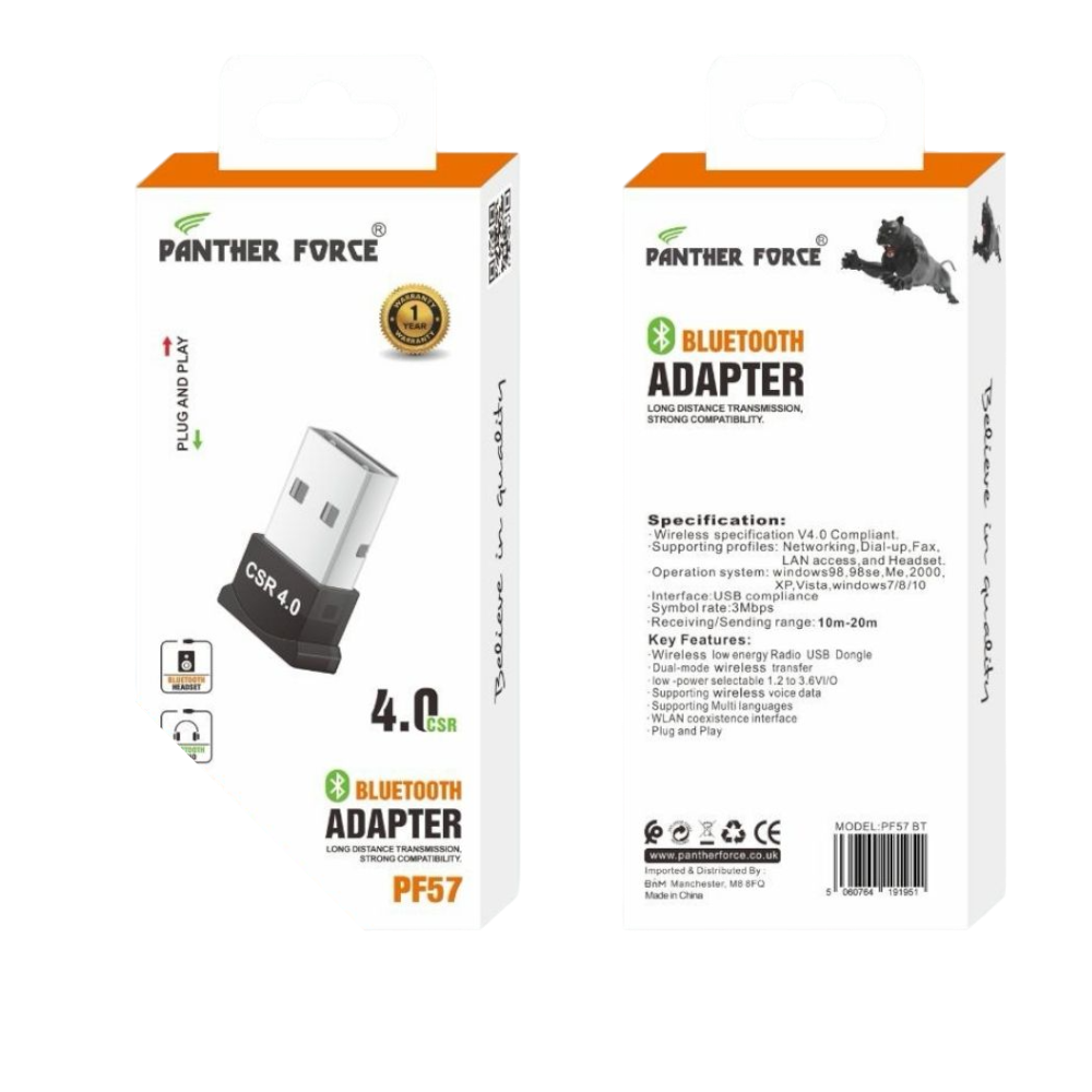 PF57- PANTHER FORCE BLUETOOTH ADAPTER PF57- PANTHER FORCE BLUETOOTH ADAPTER